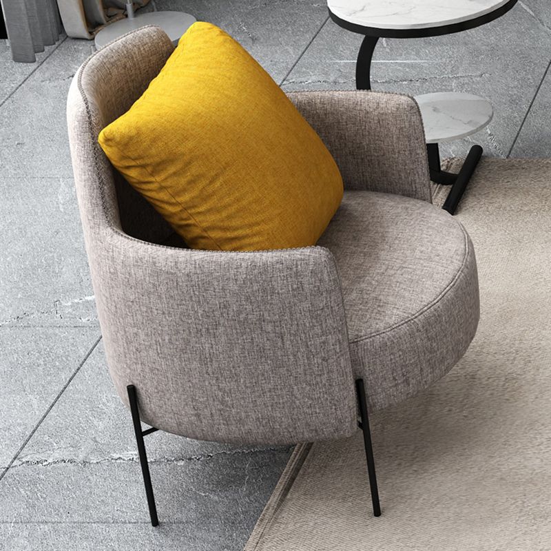 Contemporary Square Arm Standard Cotton Blend/Faux Leather Settee with Pillows Clearhalo 'furn' 'furn_sofas' 'Furniture' 'furniture_sofas' 'Living Room Furniture' 'Sofa' 'sofas' 1200x1200_ccfcd62d-7410-4b43-a1e7-4ef6d275646a