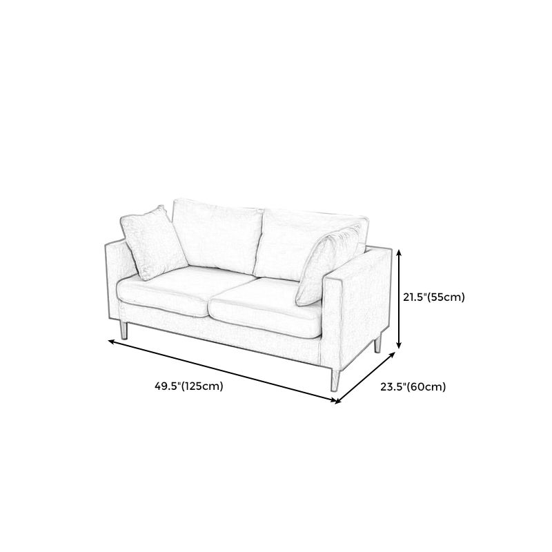 Square Arm Loveseat Polish Finish Sofa for Living Room and Home Clearhalo 'furn' 'furn_sofas' 'Furniture' 'furniture_sofas' 'kitchen' 'kitchen_sofas' 'Living Room Furniture' 'Sofa' 'sofas' 1200x1200_ccfd331c-9c5f-45fe-bf52-2b173f796e73