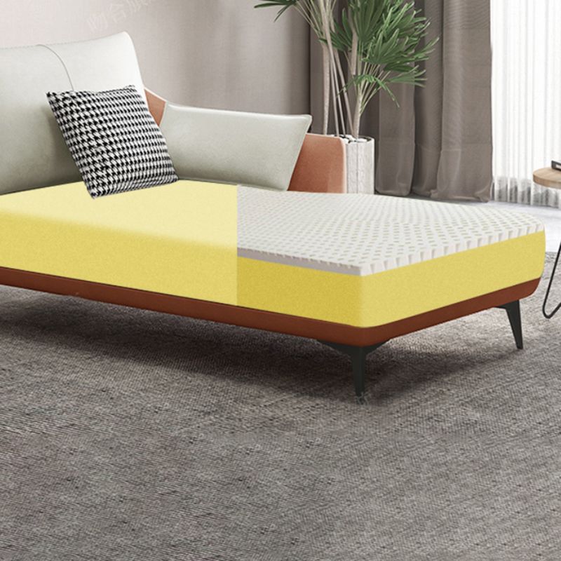 Modern Faux Leather Chaise, One Armed Recessed Arms Lounge Chair with Pillows Clearhalo 'Chairs & Seating' 'Chaise Lounge' 'chaise_lounge' 'furn' 'furn_chaise_lounge' 'Furniture' 'Living Room Furniture' 1200x1200_ccfe93d1-076b-4a4e-a1cf-23c4dab58c3c