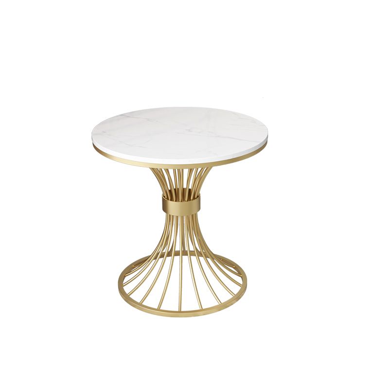 Modern Round Marble Top Side Table Ironcraft Pedestal End Table Clearhalo 'Coffee & Accent Tables' 'End & Side Tables' 'end_side_tables' 'furn' 'furn_end_side_tables' 'Furniture' 'Living Room Furniture' 1200x1200_ccfecb23-ec61-4bc7-bc0d-68356b5fe0a9