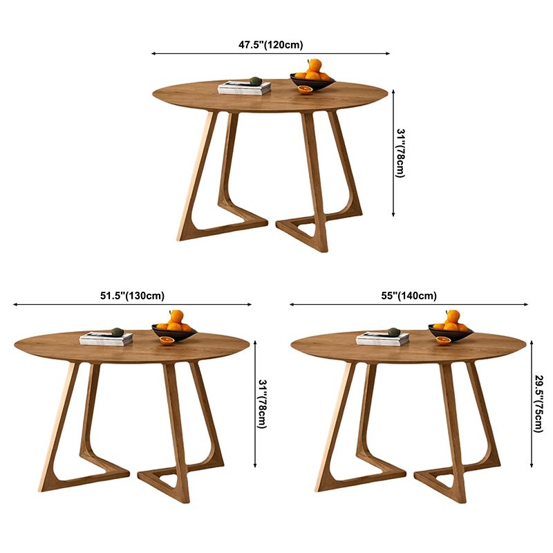 Round Pedestal Dining Site Table Contemporary Furniture with Pine Solid Wood Clearhalo ' dining_table' 'Dining Tables & Seating' 'Dining Tables' 'furn' 'furn_dining_table' 'Furniture' 'furniture_dining_table' 'Kitchen & Dining Furniture' 'kitchen&dining_furn' 'kitchen' 'kitchen_dining_table' 1200x1200_ccffae57-4d91-43aa-92a3-77e5ef1086f9