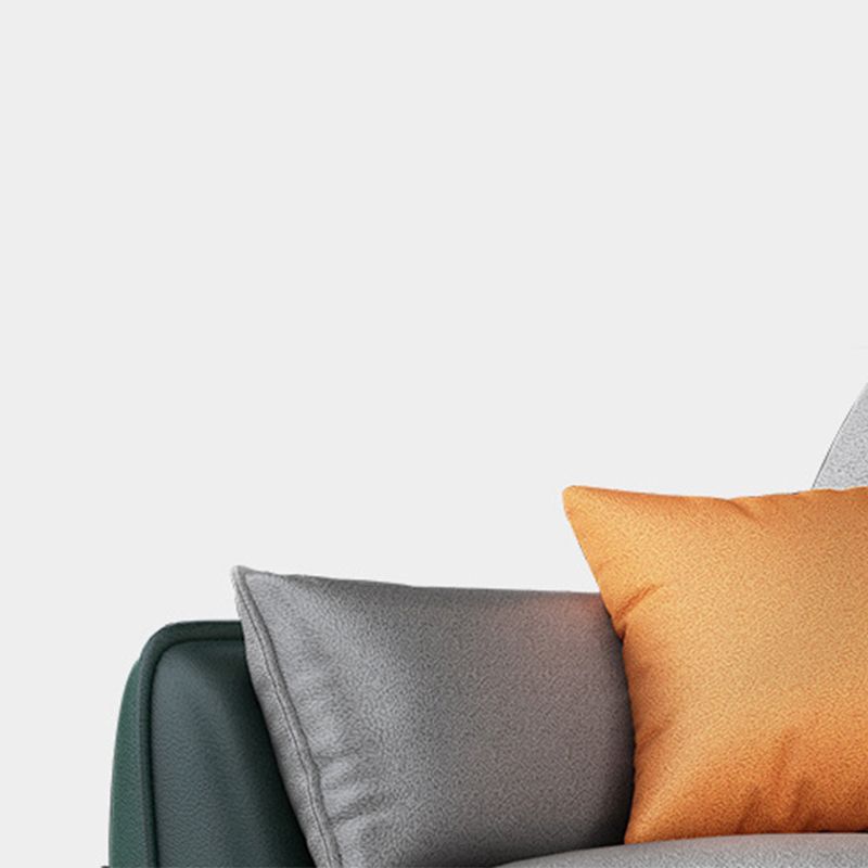 Scandinavian L-Shape Faux Leather Sectional with Storage for Apartment Clearhalo 'furn' 'furn_sectionals' 'Furniture' 'furniture_sectionals' 'kitchen' 'kitchen_sectionals' 'Living Room Furniture' 'Sectionals' 1200x1200_ccffc314-7b02-4957-9afd-77694a1a85d5