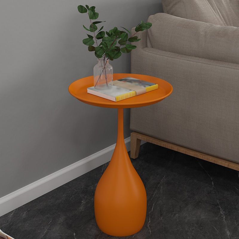 Pedestal Base Design Metal/slate Top Multi-color Selection Iron Round Coffee Table