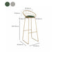 Glam Style Upholstered Counter Stool Armless Bar Stool with Footrest Clearhalo 'Bar Furniture' 'Bar Stools' 'bar_stools' 'furn' 'furn_bar_stools' 'Furniture' 'Kitchen & Dining Furniture' 1200x1200_cd00918d-212c-4250-a0a2-6cee65c79822