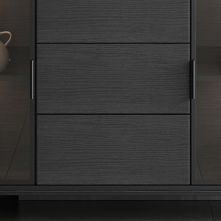 STONE BUFFET SERVER MODERNO MODERN STANTE SCHEDA STRADA DI VETRO con armadi e cassetti