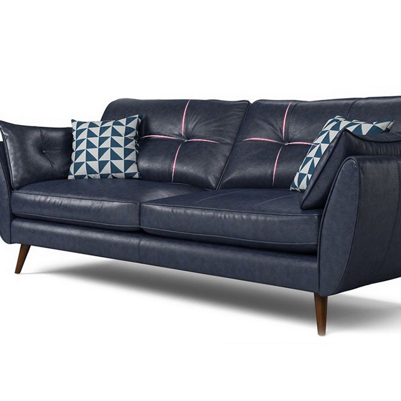 Modern Leather 4 Wood Legs Sofa Tufted Fabric Sofa for Living Room Clearhalo 'furn' 'furn_sofas' 'Furniture' 'furniture_sofas' 'kitchen' 'kitchen_sofas' 'Living Room Furniture' 'Sofa' 'sofas' 1200x1200_cd02d79d-6dbb-4488-845a-3433b4c54a6b