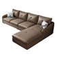 31.49 " H Brown Leather Square Arm Tufted Sofa & Chaise for Living Room Clearhalo 'furn' 'furn_sectionals' 'Furniture' 'Living Room Furniture' 'Sectionals' 1200x1200_cd036e37-165a-42bc-bf67-8f94bfffcb39