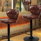 Faux Leather Bar Stools Swivel Adjustable Height Bristol Bar Stools
