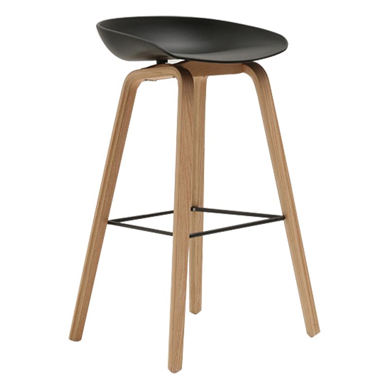 Modern Beech Bar Stool Backrest Bucket Counter Height Stool with Plastic Seat Clearhalo 'Bar Furniture' 'Bar Stools' 'bar_stools' 'furn' 'furn_bar_stools' 'furniture_bar_stools' 'Kitchen & Dining Furniture' 'kitchen&dining_furn' 'kitchen' 'kitchen_furn' Furniture' 1200x1200_cd0735f1-356c-4cb5-b10b-9cc6433d823d