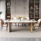 Luxury Sintered Stone Top Dining Set Rectangle 1/4/5/6/7 Pieces Dining Room Table Set