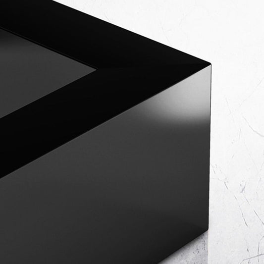 22,44 "H Tavolo da fine rettangolare moderno 1 tavolo laterale con ripiani