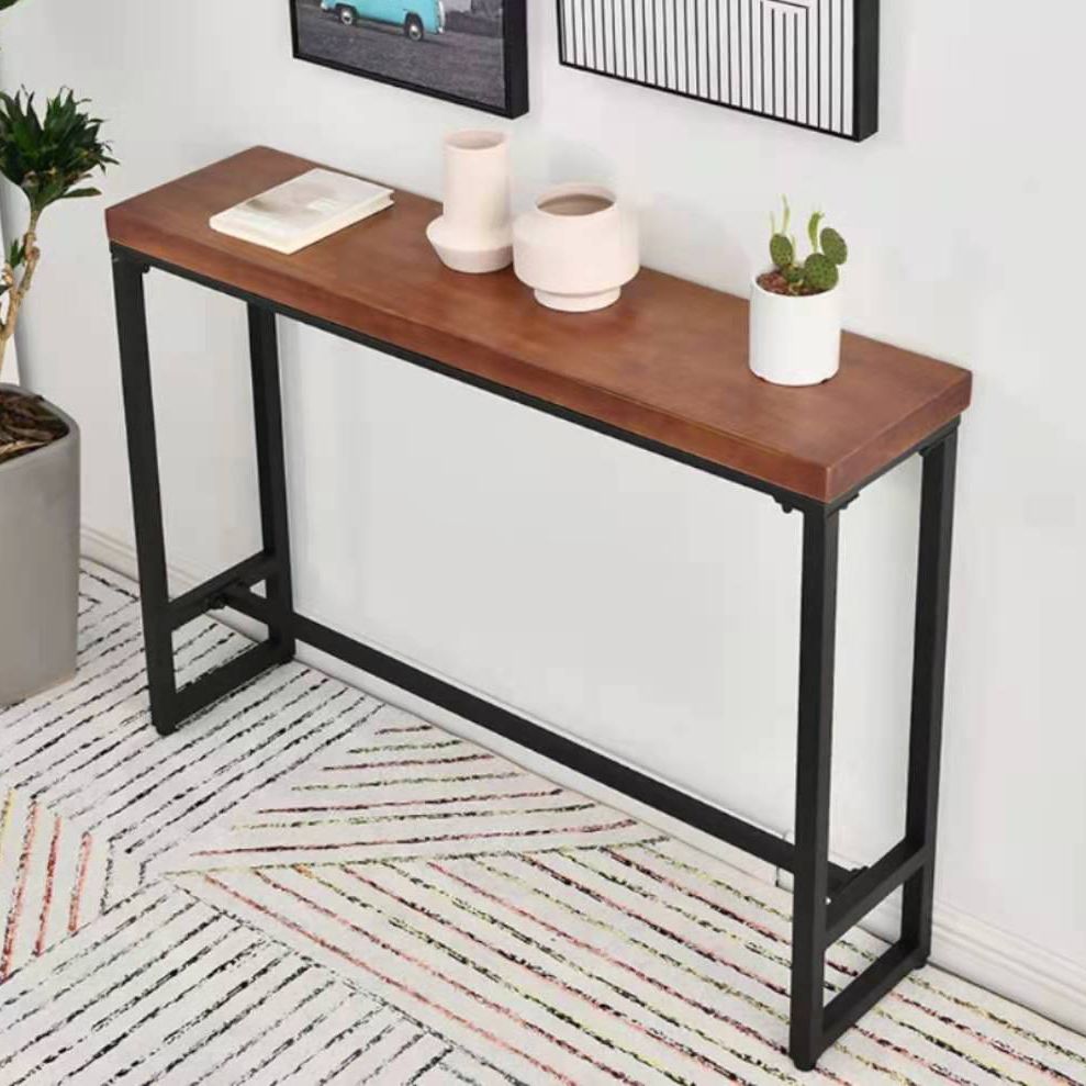 Tavolo di accento per console di finitura antica di divano console moderna di metà secolo