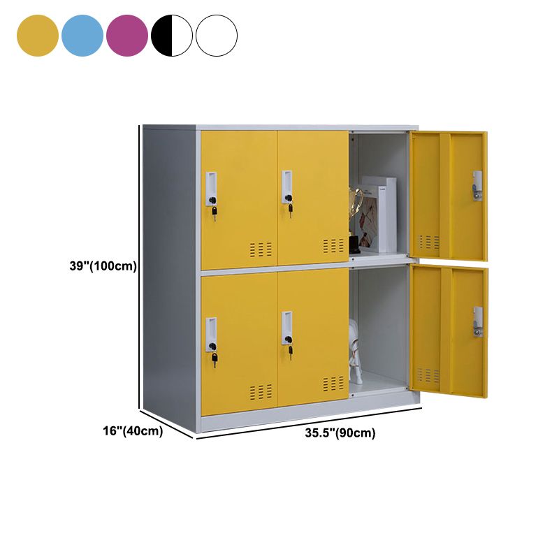 Metal Non-Hanging Cabinet Modern Storage Cabinet with Hinged Doors Clearhalo 'Armoires & Wardrobes' 'armoires_wardrobes' 'Bedroom Furniture' 'furn' 'furn_armoires_wardrobes' 'Furniture' 1200x1200_cd0bc034-ee7d-4bde-9706-94f0278549cb