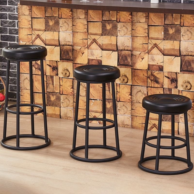 Industrial Armless Backless Counter Stool Steel Cashier Bar Stool with Pedal Clearhalo 'Bar Furniture' 'Bar Stools' 'bar_stools' 'furn' 'furn_bar_stools' 'furniture_bar_stools' 'Kitchen & Dining Furniture' 'kitchen&dining_furn' 'kitchen' 'kitchen_furn' Furniture' 1200x1200_cd0be4e6-9d74-4b61-a310-1593c2581db8