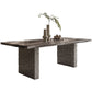 Glossy Gray Stone Dining Table Set 1/4/5/7 Pcs Dinette Set with Arm Chairs Clearhalo 'Dining Room Sets' 'Dining Tables & Seating' 'dining_room_set' 'furn' 'furn_dining_room_set' 'Furniture' 'Kitchen & Dining Furniture' 1200x1200_cd0e2f72-daa3-44c3-8745-04f331e9af28