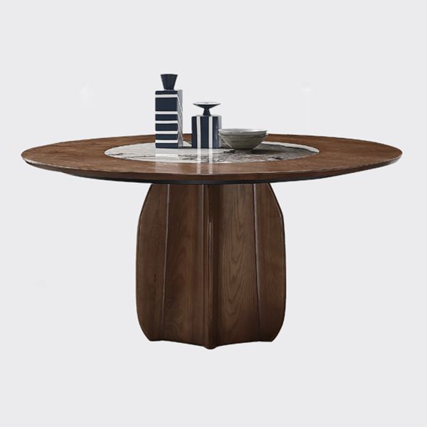 Round Dining Table Contemporary Style Dinner Table for Home Kitchen Clearhalo 'Dining Tables & Seating' 'Dining Tables' 'dining_table' 'furn' 'furn_dining_table' 'Furniture' 'Kitchen & Dining Furniture' 1200x1200_cd0fc48b-a908-4807-be1f-1ae7f3d13b6c