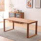 Mesa de comedor de cocina contemporánea Mesa de comedor rectangular de madera maciza