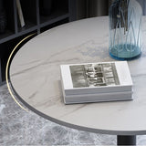 Glam Style Stone Top Dinette Table Metal Base Dining Table for Coffee Shop Clearhalo 'Dining Tables & Seating' 'Dining Tables' 'dining_table' 'Furniture' 'furniture_dining_table' 'Kitchen & Dining Furniture' 'kitchen' 'kitchen_dining_table' 1200x1200_cd119af7-e27c-407c-b1f0-b66a2ade5e99