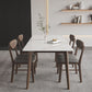 4 Legs Wood Dining Table Mid-century Modern Style Rectangle White Stone Top Dining Table Clearhalo 'Dining Tables & Seating' 'Dining Tables' 'dining_table' 'furn' 'furn_dining_table' 'Furniture' 'Kitchen & Dining Furniture' 1200x1200_cd11c1e1-a1b0-46e4-bac3-d3700ce83d3e