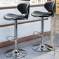 Contemporary Metal Stool Faux Leather Upholstered Counter Stool