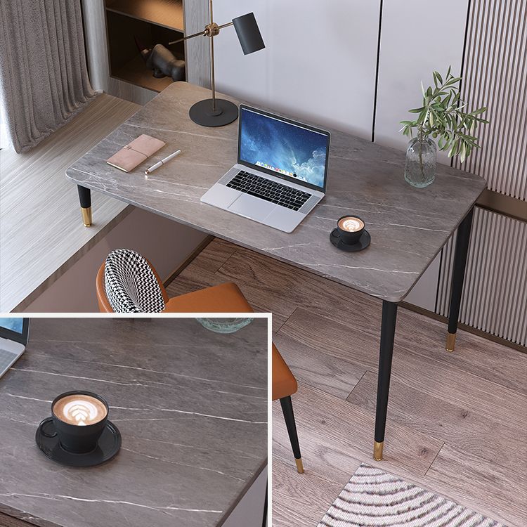 Bureau d'écriture contemporain incurvé avec des jambes en métal bureau pour chambre à coucher