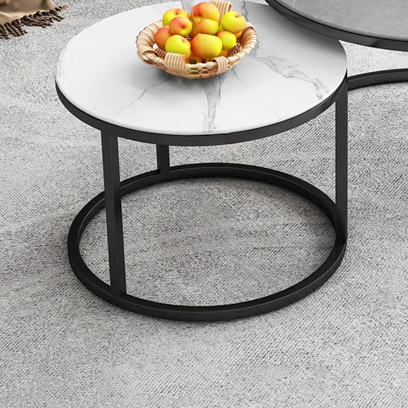 Ensemble de table basse carrée Frame Ensemble de table basse gigogne Glam avec tiroir