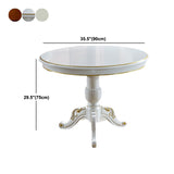 Solid Wood Victorian Round Dining Table Rubberwood Table with Pedestal Base Clearhalo 'Dining Tables & Seating' 'Dining Tables' 'dining_table' 'furn' 'furn_dining_table' 'Furniture' 'furniture_dining_table' 'Kitchen & Dining Furniture' 'kitchen' 'kitchen_dining_table' 1200x1200_cd1627ba-c54f-4932-9693-35ce2453fc16