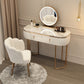 Luxurious Metal Make-up Vanity Stone Top Dressing Table Stool Set with Lighted Mirror