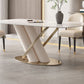 Contemporary Rectangle Sintered Stone Dining Table Set 1/4/5/7 Pieces Dining Set Clearhalo 'Dining Room Sets' 'Dining Tables & Seating' 'dining_room_set' 'furn' 'furn_dining_room_set' 'Furniture' 'Kitchen & Dining Furniture' 1200x1200_cd19e6e9-d37f-44d7-8ee6-bbadc40a14f2