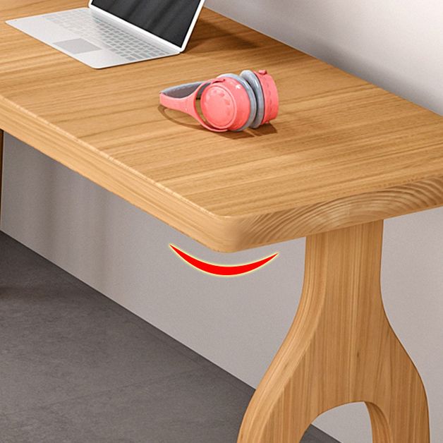 Contemporary Style L-Shape Home Wrting Desk Simple Solid Wood Working Writing Desk Clearhalo 'furn' 'furn_office_desk' 'Furniture' 'Office Desks' 'Office Furniture' 'office_desk' 1200x1200_cd1b07ff-1266-4e2a-b2d1-72d2be71f1cc