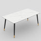 Stone Top Rectangle Dinette Table Traditional Luxury Metal Tripod Base Dining Table Clearhalo 'Dining Tables & Seating' 'Dining Tables' 'dining_table' 'furn' 'furn_dining_table' 'Furniture' 'furniture_dining_table' 'Kitchen & Dining Furniture' 'kitchen' 'kitchen_dining_table' 1200x1200_cd1ba295-2f27-4029-a515-e764abff1b76