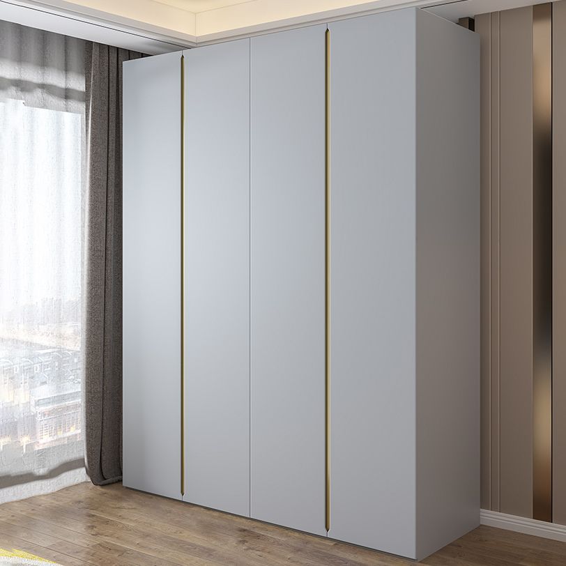 Armadio in legno di colore grigio armadio in stile contemporaneo con porta incernierata