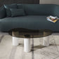 Free Form Glass Top Coffee Table with 3 Steel Legs Single Coffee Table Clearhalo 'Coffee & Accent Tables' 'Coffee Tables' 'coffee_tables' 'furn' 'furn_coffee_tables' 'Furniture' 'Living Room Furniture' 1200x1200_cd1d0952-4ac1-4668-9ea6-697182fd6732