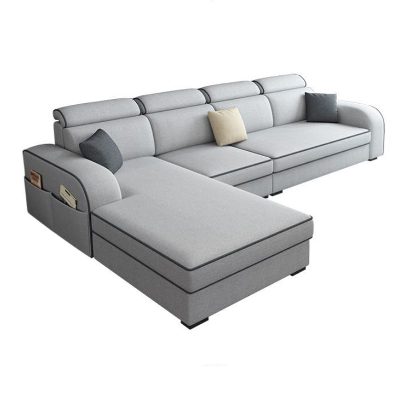 Divano e chaise del braccio quadrato di miscela di cotone per soggiorno con deposito