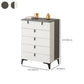 Modern White Wood Storage Chest with Soft-Close Drawers for Home