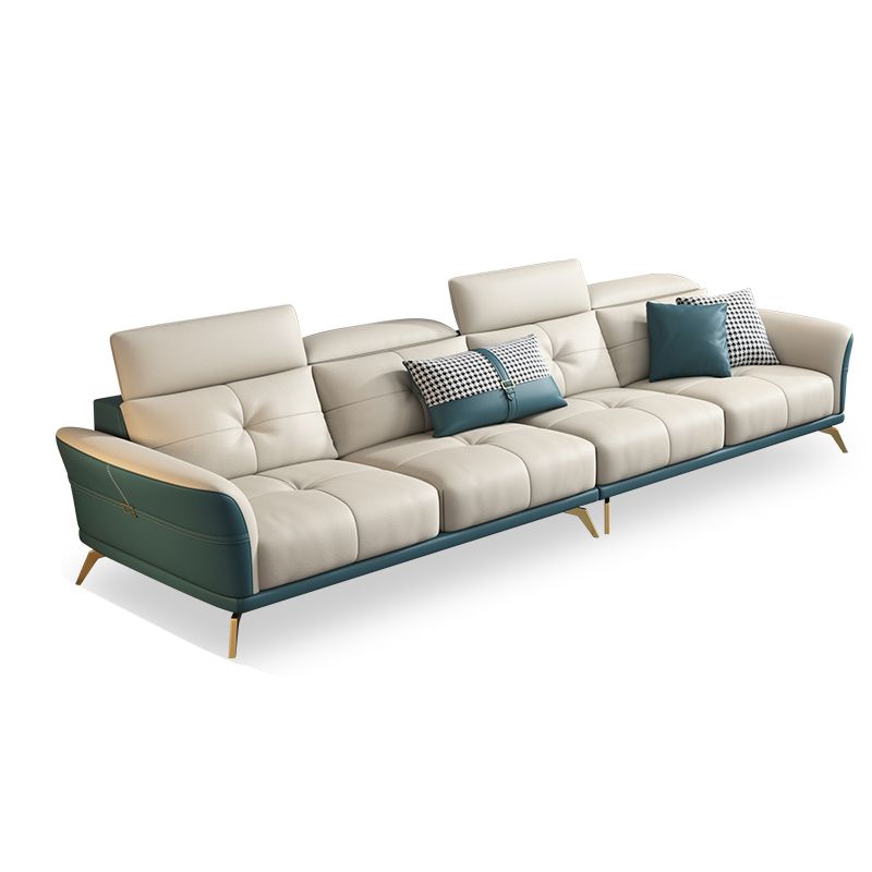 Smoking-Armse-Sofa 35,43 "Hoch echtes Leder-Tufted-Split-Back-Sofa