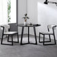 Black Table with Ash Wood Frame Modern Round Dining Table for Home Clearhalo 'Dining Tables & Seating' 'Dining Tables' 'dining_table' 'furn' 'furn_dining_table' 'Furniture' 'Kitchen & Dining Furniture' 1200x1200_cd206d8c-4dd9-44f7-815e-8f7c16ea616b