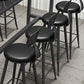 Contemporary Faux Leather Counter Stools Metal Bar Stools for Home Use