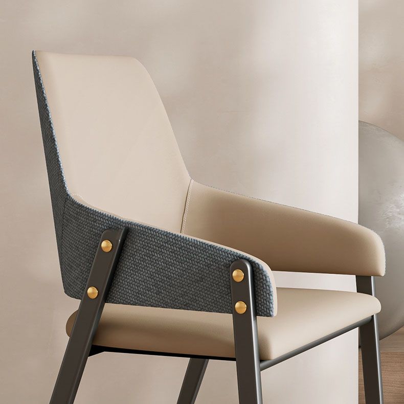 Industrielle Polsterarm Stuhl Küche Parsons Essstuhl