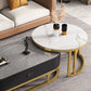 Oval Coffee Table Slate Nesting Coffee Table Set with Black Legs Clearhalo 'Coffee & Accent Tables' 'Coffee Tables' 'coffee_tables' 'furn' 'furn_coffee_tables' 'Furniture' 'Living Room Furniture' 1200x1200_cd2338ed-3b2d-4a98-8f40-d8dfa08e1977