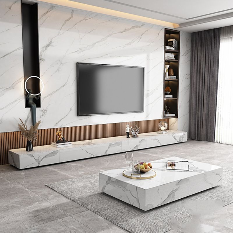 Contemporary Style Stone TV Stand Enclosed Storage TV Cabinet with Drawers Clearhalo 'furn' 'furn_tv_stands_entertainment_centers' 'Furniture' 'Living Room Furniture' 'TV Stands & Entertainment Centers' 'TV Stands & Media Storage Furniture' 'tv_stands_entertainment_centers' 1200x1200_cd234301-59f4-4bdf-9de0-4396d36e35ad