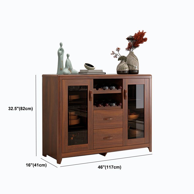 Contemporary Side Board Brown Engineered Wood Sideboard for Dining Room Clearhalo 'buffet_sideboard' 'Buffets & Sideboards' 'furn' 'furn_buffet_sideboard' 'Furniture' 'Kitchen & Dining Furniture' 1200x1200_cd23dce2-c462-4676-bb3a-181cbeabe1f1