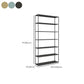 Scandinavian Etagere Bookcase Metal Open Back Bookshelf with Shelves