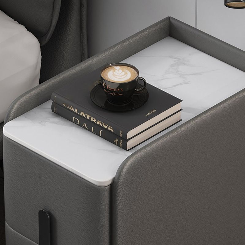 Modernos 2 cajones acento mesa de noche de mesa antiguo gabinete en la cama