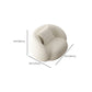 Contemporary 23.62 "/27.55" H White Wool Curved Sofa for Living Room