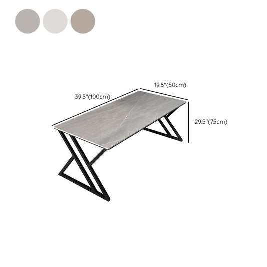 Rechteckiger Industrial Office Desk Antique Finish Computer Desk mit Metallbeinen