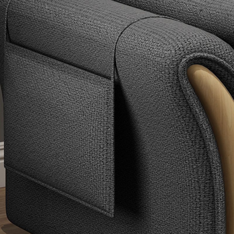 35.43" Tall Modern Linen Sectional Flared Arm Sectional for Living Room Clearhalo 'furn' 'furn_sectionals' 'Furniture' 'Living Room Furniture' 'Sectionals' 1200x1200_cd2d2244-e3f7-457c-9b9a-0d7a00241449