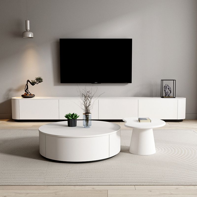 Meuble TV en bois Console TV contemporaine avec 4 tiroirs