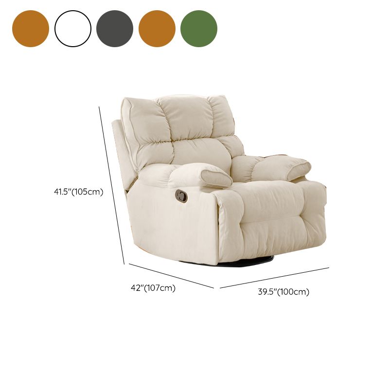 Modern Manual-Handle Recliner Swivel Rocker Standard Recliner with Footrest Clearhalo 'Chairs & Seating' 'furn' 'furn_recliners' 'Furniture' 'Living Room Furniture' 'Recliners' 1200x1200_cd2e45d4-7d6e-4507-90f8-e0aff1e744f0