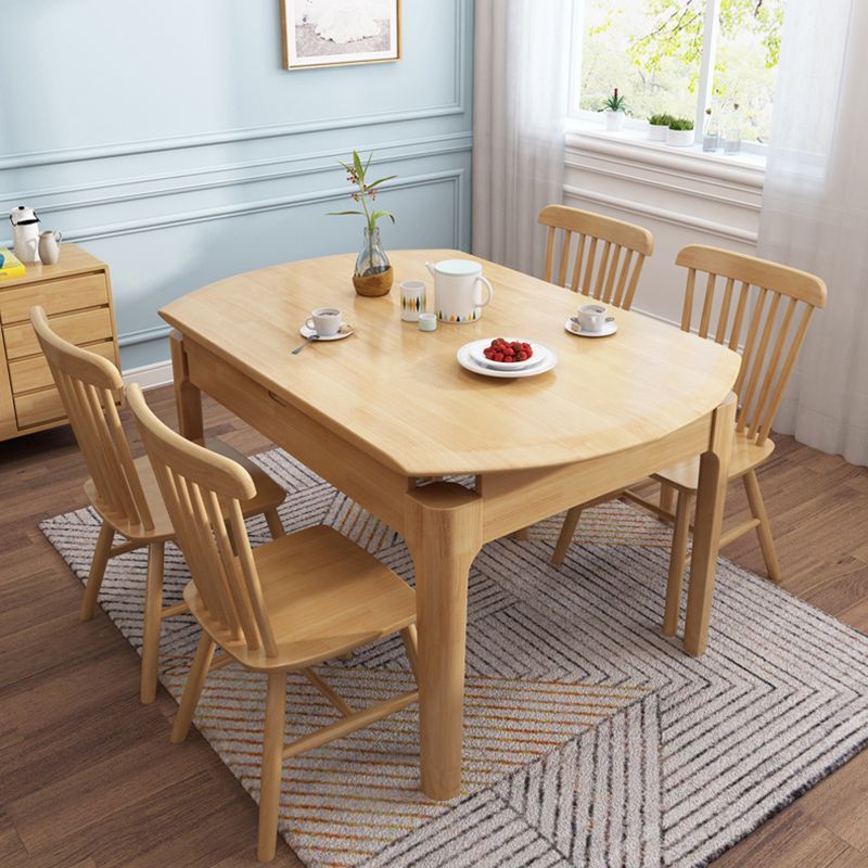 Modern Style Solid Wood Dining Table Rectangle Home Table with 4 Legs for Home Clearhalo ' dining_table' 'Dining Tables & Seating' 'Dining Tables' 'furn' 'furn_dining_table' 'Furniture' 'furniture_dining_table' 'Kitchen & Dining Furniture' 'kitchen&dining_furn' 'kitchen' 'kitchen_dining_table' 1200x1200_cd2fb294-0530-4657-846e-413c98235e8c